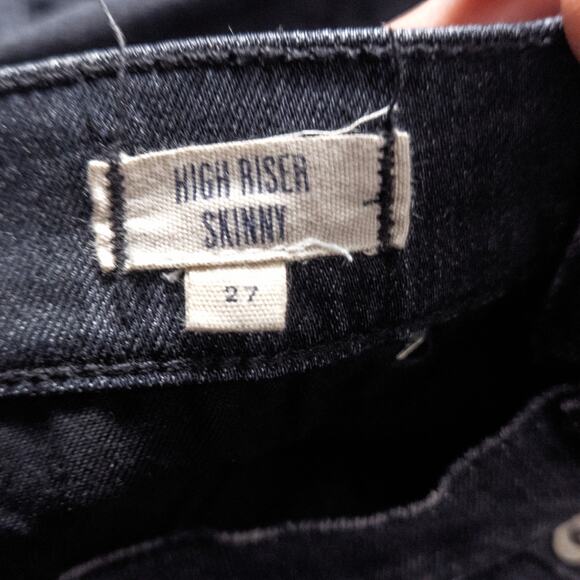 Madewell High-Riser Skinny Jeans Washed Black Size 27 Chic Minimalism - Picture 10 of 10